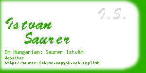 istvan saurer business card